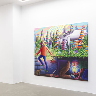 Oska Gutheil, Let’s unicorn, ausstellungsansicht. Mit freundlicher genehmigung der Galerie Russi Klenner