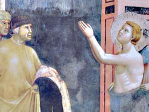 Giotto. San Francesco si spoglia della sua veste