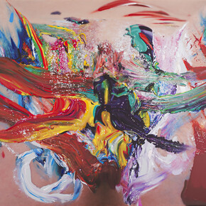 Jason Brooks, Origin V, 2015, Acrylic on canvas, 125.1 x 176.2 cm © Jason Brooks and courtesy Marlborough Contemporary. Photograph credit: Francis Ware