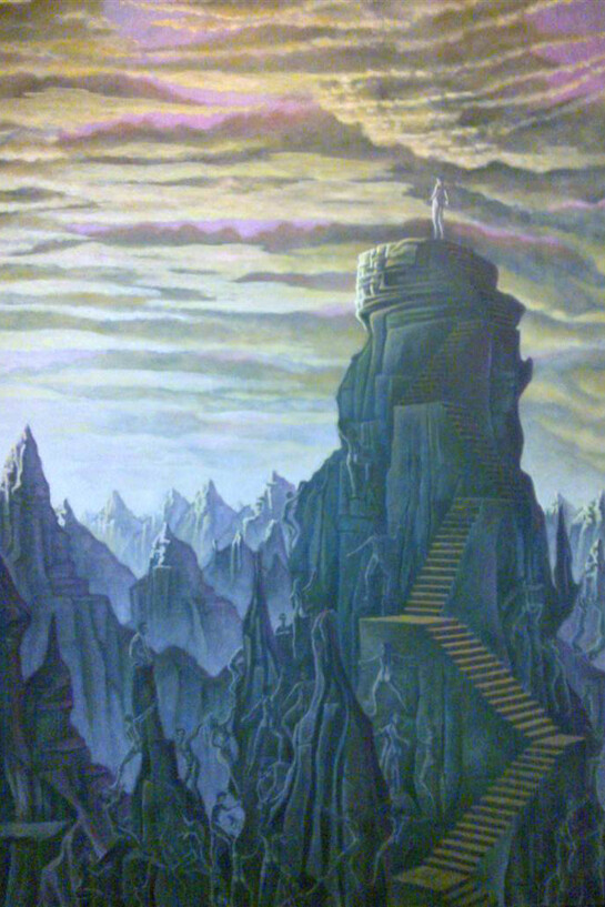 Drazen Beslic, Up, Oil on Canvas, 57" x 41"