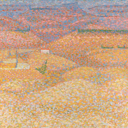 Bridget Riley, Pink landscape, 1960. Courtesy of Musée d’Orsay