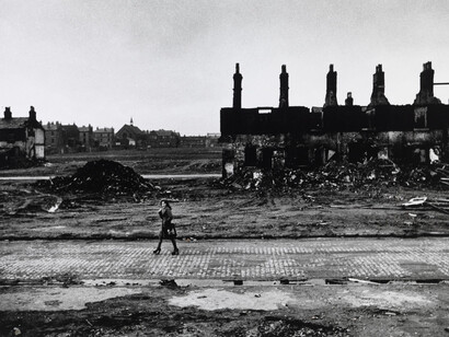 Don McCullin
Liverpool, Slum clearance
1970s
Gelatin Silver Print
Image: 33.7 x 51.1 cm
Sheet: 48 x 60.8 cm

© Don McCullin
Courtesy of the artist and Hauser & Wirth

