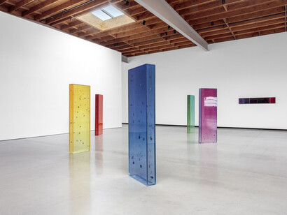 Alteronce Gumby, Walk on the moon, exhibition view. Courtesy of Jeffrey Deitch Gallery