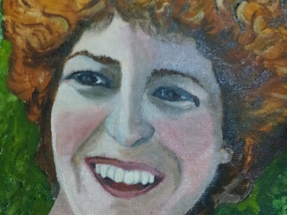 Un quadro dipinto a bocca da Laura Boerci