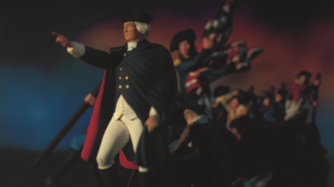 David Levinthal, Washington crossing the Delaware (detail), from the series History, 2013, archival pigment print, 61 x 79 inches, Smithsonian American Art Museum, Gift of Donald Standford Rosenfeld, Jr. Courtesy of H’Art Museum © 2013 David Levinthal