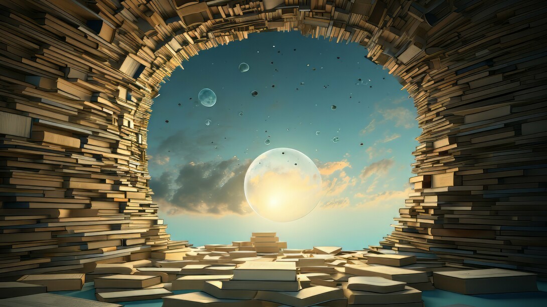 With the horizon in the background, the open book symbolizes the promise that "the border is always open" for those willing to embark on literary adventures, where the visa never expires and the invitation is perpetually extended