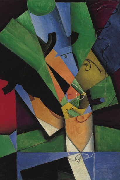 Juan Gris. "El fumador" (1913). Óleo sobre lienzo. 73 x 54 cm. Museo Thyssen-Bornemisza. Madrid