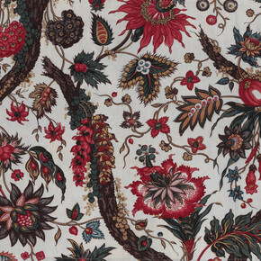Tessuto della manufacture Soehnée l’Aîné & Cie a Munster, 1799 ca.
La stampa delle tele alsaziane inizia nel 1746 a Mulhouse. Le fabbriche alsaziane mantengono stretti rapporti con le fabbriche svizzere di indiane.

Copyright: Museo nazionale svizzero, ex collezione Petitcol

