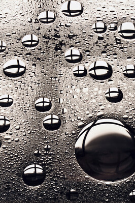 Spiegelnde Tropfen, Peter Keetman (1916-2005)1951 Deutschland Silbergelatine 29,5 x 23 cm