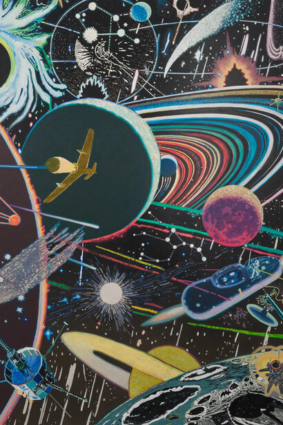 Aaron Morse, Cosmic ecology (detail), 2025. Courtesy of Philip Martin Gallery 