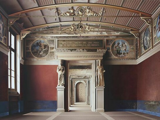 Room of the Niobids I, 2012-3, Acrylic on canvas, 180 x 252 cm, © Courtesy of the artist and Alan Cristea Gallery