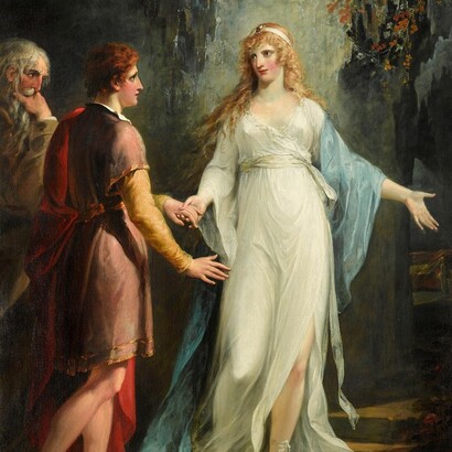 William Hamilton, Calipso riceve Telemaco e Mentore nella grotta, XVIII sec. circa, collezione privata