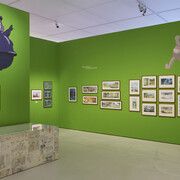 Isao Takahata, vue de l'exposition. Avec l'aimable autorisation de Mudac