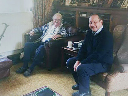 Michele Manzotti con Ray Thomas (Surrey, ottobre 2016, foto Lee Thomas)