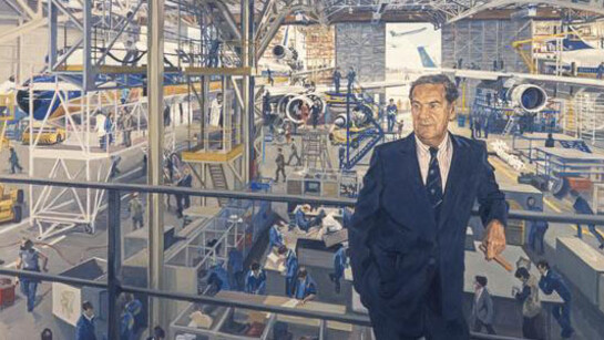 John Wonnacott, Sir Adam Thomson, b. 1926. Founder and chairman of British Caledonian Airway