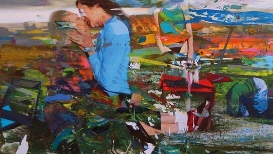 Giuseppe Gonella, Il filo delle ore, Acrilico su tela, 200 x 220cm, 2012