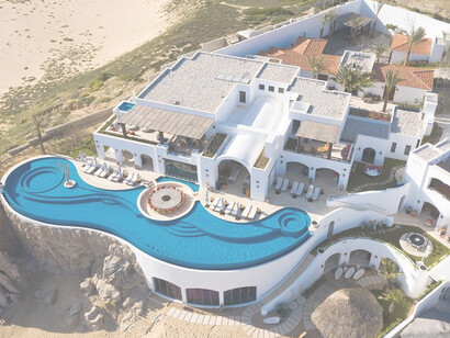 Villa La Datcha. Questa residenza favolosa è situata in posizione ideale sulla costa del Pacifico e vanta una splendida vista sull’oceano. Cabo San Lucas, Messico