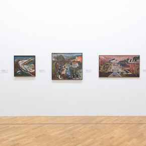 Paulo Pedro Leal, Trágico subúrbio, vista da exposição. Cortesia da Pinacoteca