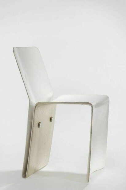 Michel Boyer, Pair of Chairs, 1968. Molded and painted fiberglass, 29.53 H x 15.75 x 16.54 inches, 75 x 40 x 42 cm