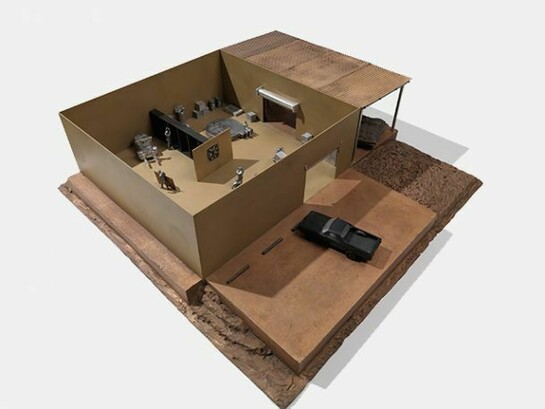 Piero Golia, Studio (4/13/2013), 2013, Bronze, brass, aluminum, zinc alloy, copper, stainless steel10 1/2 x 38 3/4 x 39 inches26.7 x 98.4 x 99.1 cm © Piero Golia. Courtesy of the artist and Gagosian Gallery. Photography by Erich Koyama.