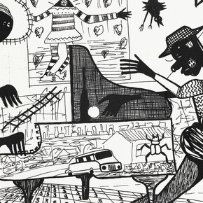 Ngobeni, Tears of melody (detail), 2025. Courtesy of David Krut Arts