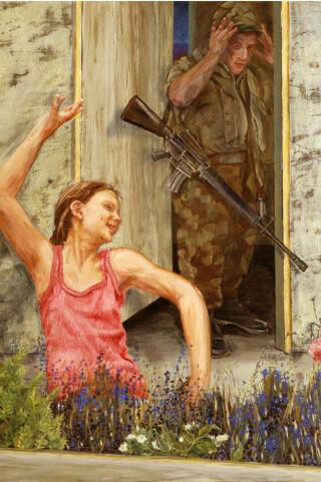 Mira Kliger. Jephthah’s Daughter. Oil on Canvas, 100x100 cm