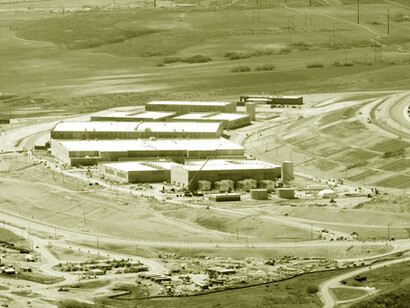 Aerial view of a data center