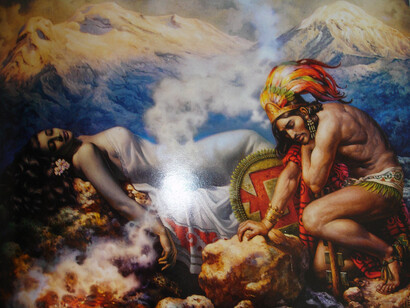 El volcán tiene tras de sí una popular leyenda