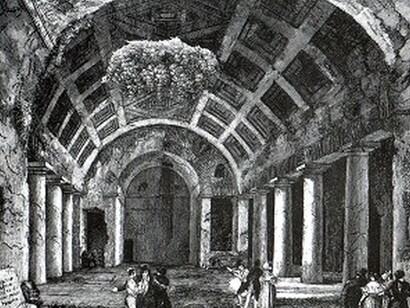 La Villa di Cicerone in una stampa settecentesca