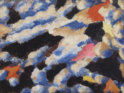 Charles Philip Kuntz (1897-1928), Mount ST. Victoire in Clouds, Oil on masonite, 31 x 42 inches