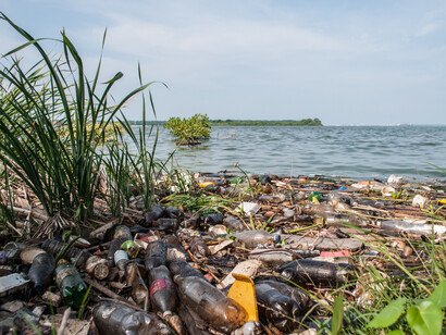Los derrames de petróleo y los desechos humanos son los principales contaminantes del lago junto a las actividades agrícolas, pecuarias, mineras e industriales, sin control, desarrolladas en su cuenca. Lago de Maracaibo, Estado Zulia, Venezuela 