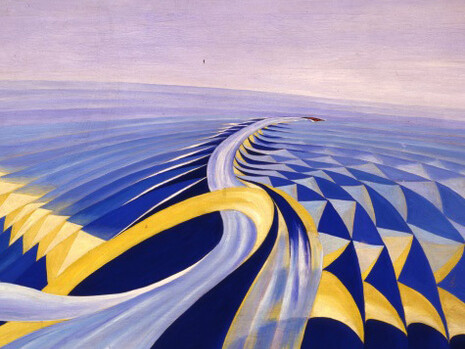 Benedetta Cappa, "Velocità di motoscafo" (dettaglio), 1922, olio su tela, Galleria d’Arte Moderna, Roma