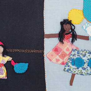 Women affected by dams, embroidering rights. Courtesy of MASP