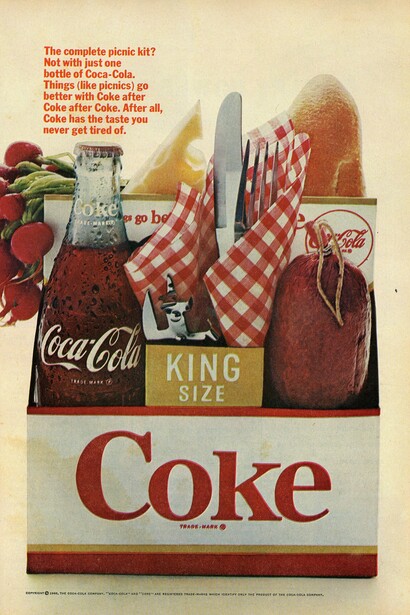 Anúncio vintage da marca Coca ¬Cola 