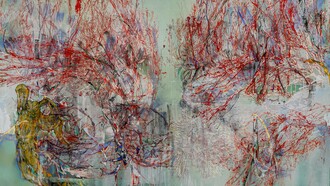 Marta Spagnoli, Fantasmata III 2024, acrilico, olio, grafite su tela