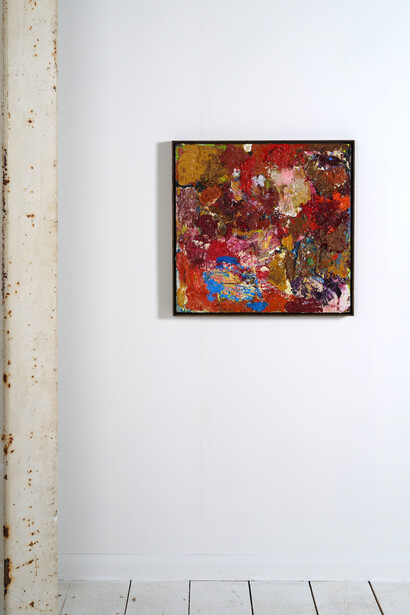 Tom Robinson, Mere-Flood, 2023, olio su lino, 59x60, Messum's, London 