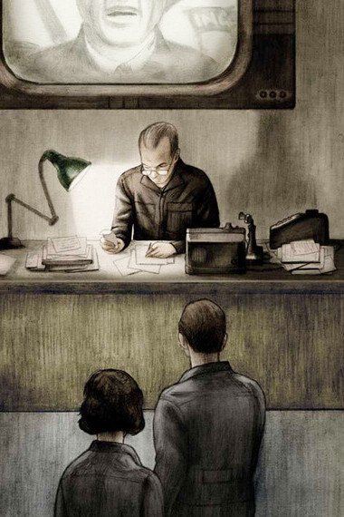 Ilustración de Jonathan Burton para "1984" de George Orwell