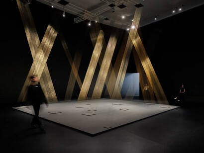 Lygia Pape, Tisser l’espace, vue d'exposition. Avec l'aimable autorisation de la Bourse de Commerce