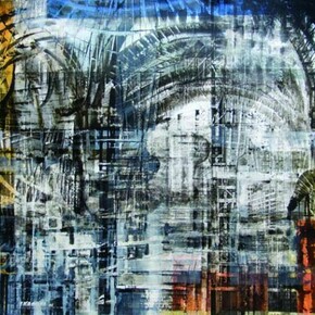 Canan Tolon, Glitch II, 2007, oil on canvas, 140 x 180 cm (55 x 71 in). Tim and Nancy Howes, private collection. Photo: Eli Ridgway
