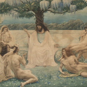 Jean Delville, l’ecole de Platon (détail), 1905. Avec l'aimable autorisation du Maison Hannon 