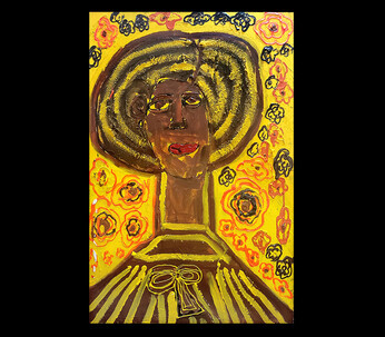 Yang Si Young, Elegance woman, 72x89cm, mixed media on canvas 