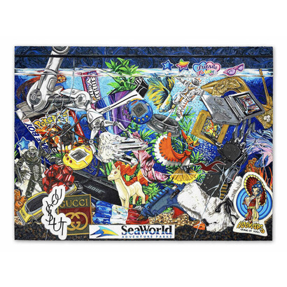 HEAVYWEIGHT, 2019, PLA on panel. Courtesy PUBLIC Gallery