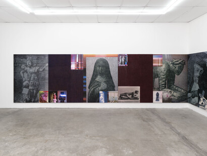 Juliana Halpert and Parker Ito, Au Jus, 2023, installation view, photo by Paul Salveson. Courtesy of Bel Ami Gallery