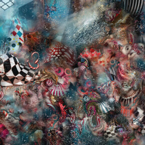 Bubble land, artwork in exhibition. Courtesy of Leila Heller Gallery