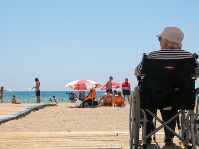En la playa