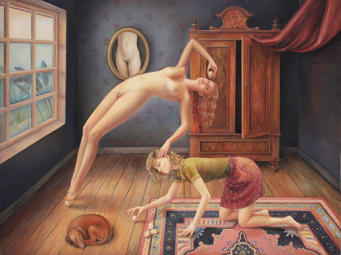 Ilaria Del Monte, L'armadio normanno,  olio su tela, 80 x 90 cm, 2013