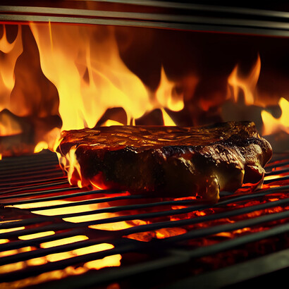 Churrasco. O churrasco gaúcho feito é com peças maiores, fogo de chão e espeto, tem forte influência indígena conquistada durante as empreitadas mato adentro com os bandeirantes