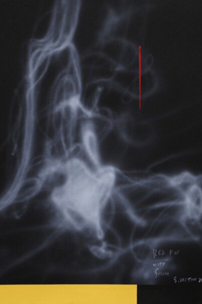 Red Pin with Smoke, 2014, New Zealand, Shane Cotton, Acrylic, 50 x 35 cm (19 ¾ x 13 ¾ in)