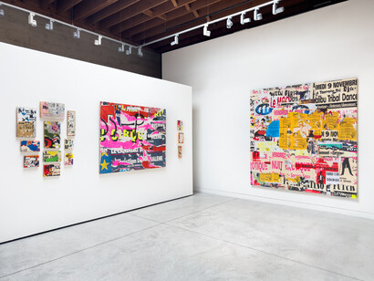 Jacques Villeglé, Urban language, exhibition view. Courtesy of Modernism Inc. 