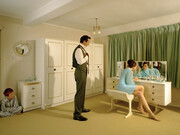 Lottie Davies, The Blue Bedroom, 2008, Edition of 10, C-Type Print behind UV Perspex, framed in Oak, 56 x 100 cm
